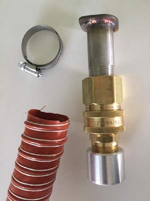 Bolt-On Silicone Hose with Quick Disconnect