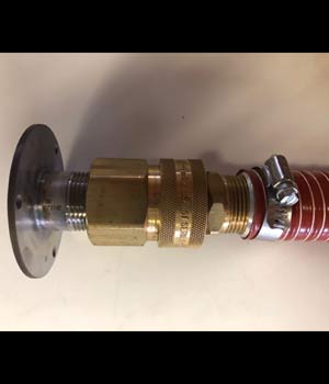 3 hole bolt-on with silicone exhaust extension hose and quick disconnect